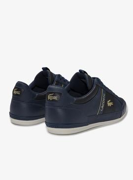 Baskets Logo Lacoste Chaymon Bleu Marine pour Homme