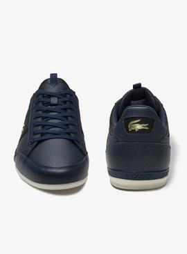 Baskets Logo Lacoste Chaymon Bleu Marine pour Homme