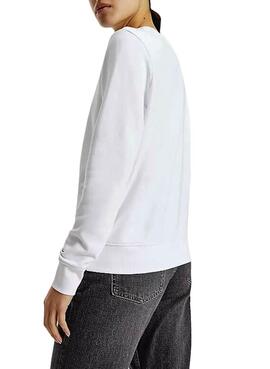 Sweat Tommy Jeans Essential Logo Blanc Femme