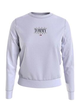 Sweat Tommy Jeans Essential Logo Blanc Femme