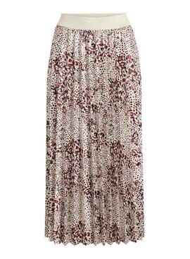 Jupe Vila Ban Print Beige pour Femme