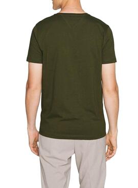 T-Shirt Tommy Hilfiger Corp Stripe Vert Homme