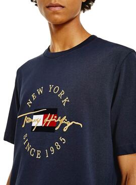 T-Shirt Tommy Hilfiger Icon Roundall Bleu Marine