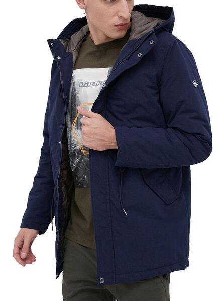 parka bleue homme