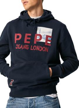 Sweat Pepe Jeans Joël Bleu marine pour Homme