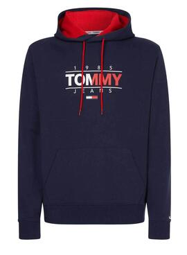 Sweat Tommy Jeans Graphic Bleu Marine Homme