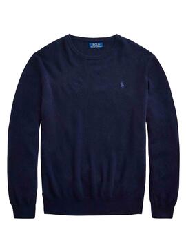 Pull Polo Ralph Lauren Basic Bleu Marine pour Homme