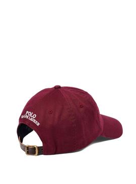 Casquette Polo Ralph Lauren Bear Grenat pour Homme
