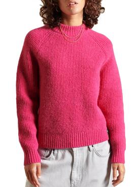 Pull Superdry Alpaca Blend Crew Rosa pour Femme