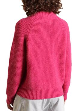 Pull Superdry Alpaca Blend Crew Rosa pour Femme