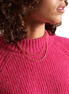 Pull Superdry Alpaca Blend Crew Rosa pour Femme