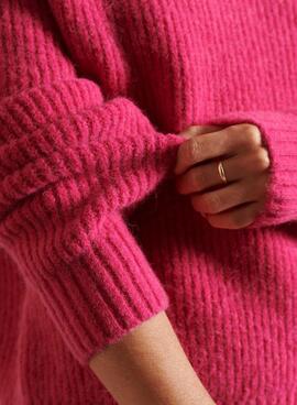 Pull Superdry Alpaca Blend Crew Rosa pour Femme