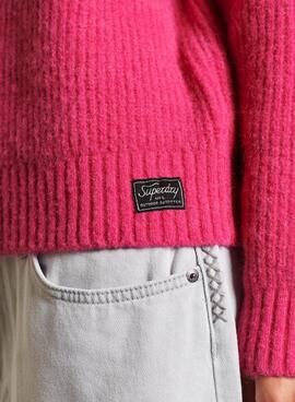 Pull Superdry Alpaca Blend Crew Rosa pour Femme