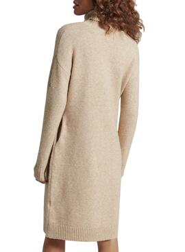 Robe Superdry Entonnoir Jeck Beige Pour Femme