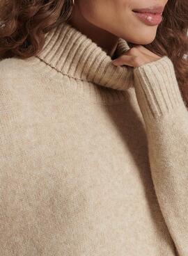 Robe Superdry Entonnoir Jeck Beige Pour Femme