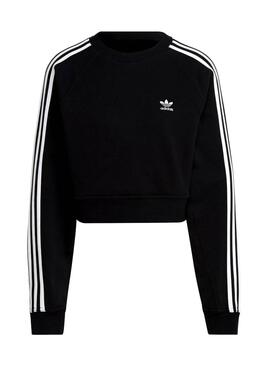 Sweat Adidas Cropped Noire Pour Femme