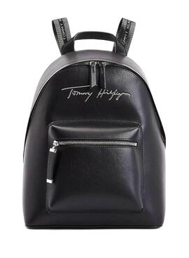 Sac à dos Tommy Hilfiger Emblématique Noire Pour Femme