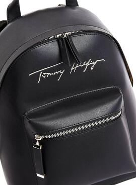 Sac à dos Tommy Hilfiger Emblématique Noire Pour Femme