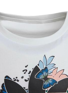 T-Shirt Adidas Studio London Flores Blanc Fille