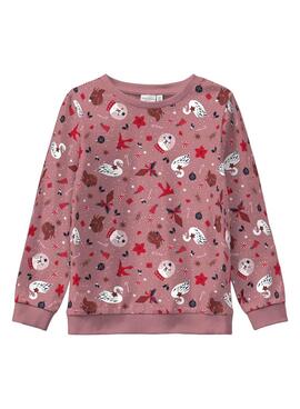 Sweat Name It Vismas Rose de Noël pour Fille