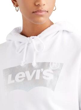 Sweat Levis Graphic Standard Rainbow Blanc