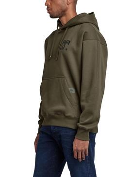 Sweat Multi-Logo G-Star Vert pour Homme