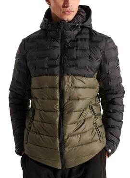 Veste Superdry Radar Quilt Mix Vert Homme