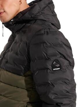 Veste Superdry Radar Quilt Mix Vert Homme