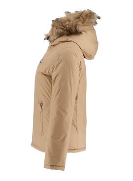 Veste Jott Alpaga Réversible Vert Camel Homme