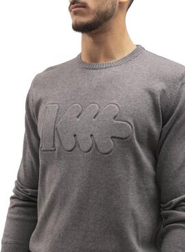 Pull Klout Relieve Gris pour Homme