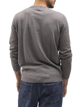 Pull Klout Relieve Gris pour Homme