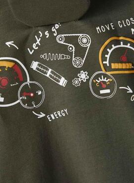 T-Shirt Name It Sten Vert pour Garçon