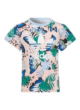 T-Shirt Adidas Animal Flower Print pour Fille