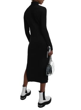 Robe Calvin Klein Midi Col Roulé Noire