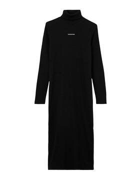 Robe Calvin Klein Midi Col Roulé Noire