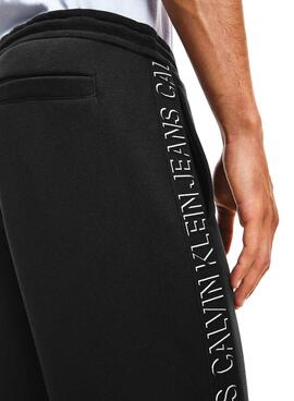 Pantalon Calvin Klein Shadow Logo Noire Homme