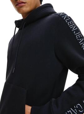 Sweat Calvin Klein Shadow Logo Noire Homme