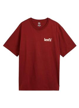 T-Shirt Levis Détendu Grenat Pour Homme