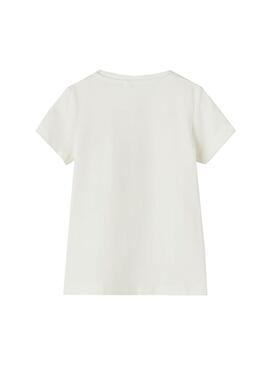 T-Shirt Name It Tanna Blanc pour Fille