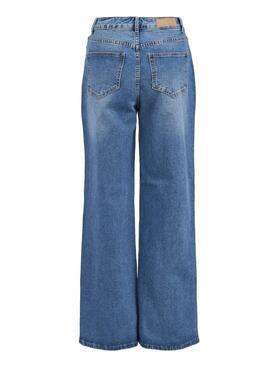 Jeans Vila Plus Wider Bleu pour Femme