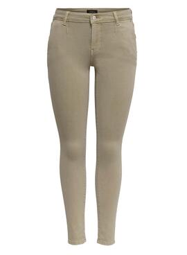 Pantalon Only Blush Chino Skinny Marron Femme
