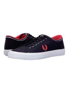 Baskets Fred Perry Kendrick Navy Canvas