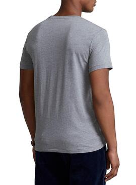 T-Shirt Polo Ralph Lauren Bear Gris pour Homme