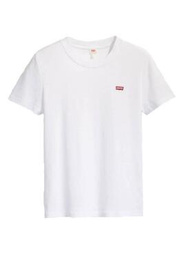 T-Shirt Levis Rib Baby Blanc pour Femme