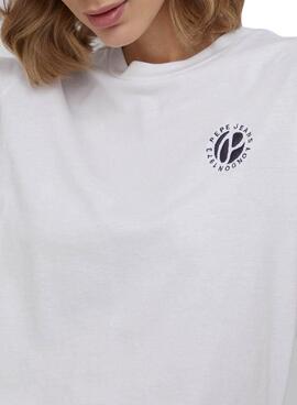 T-Shirt Pepe Jeans Dacey Blanc pour Femme