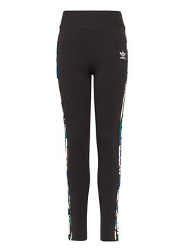 Leggings Adidas Animal Fleur Noire pour Fille