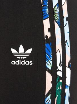 Leggings Adidas Animal Fleur Noire pour Fille