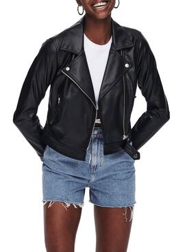 Veste Biker Only Best Noire Pour Femme
