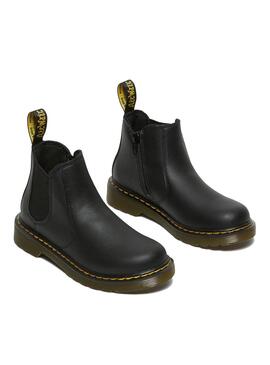 Bootss Dr Martens Chelsea 2976 J Noire Pour Garçons