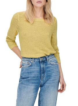 Pull Only Geena Jaune pour Femme